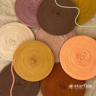 Fio de Malha Premium 4cm Fita de Malha Tapete Frufru Crochê Artesanato Várias Cores