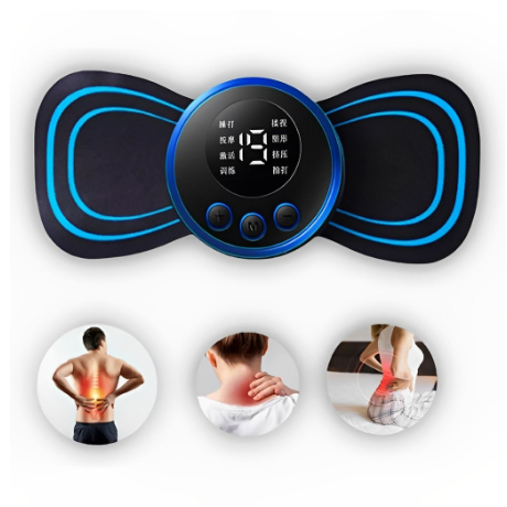 Mini Massageador Elétrico Recarregável Dor Pescoço Coluna Pernas Portátil Cervical EMS Alivia Dores Corpo Pescoço Massageador Portátil