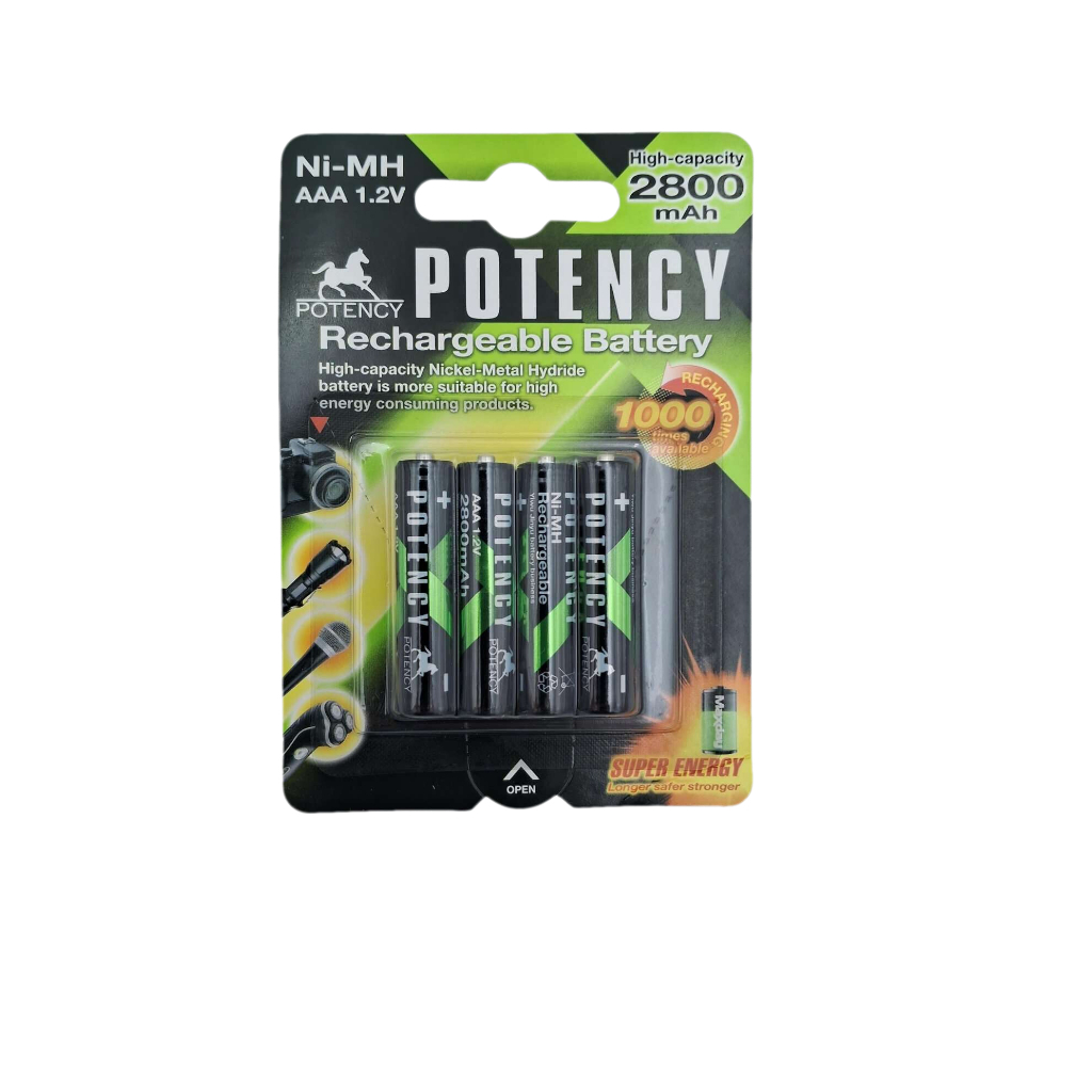 Pilha Palito Recarregável 2800mAh Aaa Com 4 Unidades em Oferta na Shopee