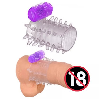 Meia Capa Peniana com Textura e Vibrador SEX SHOP