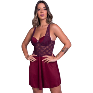 Camisola Renda Feminina com Bojo Soltinha Luxo Dormir Soltinha Intima Moda Lingerie em Oferta na Shopee