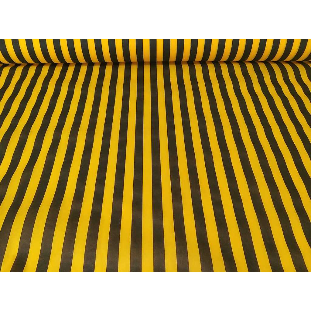 TNT Estampado Mewi Listrado Preto com Amarelo Abelhinha - 2 m x 1,40 m de largura 40g – 1101 em Oferta na Shopee