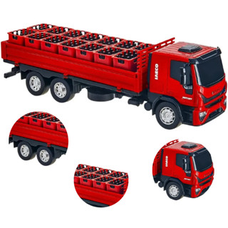 Brinquedo Menino Caminhão De Bebidas miniatura Iveco Com Acessórios - Usual Brinquedos