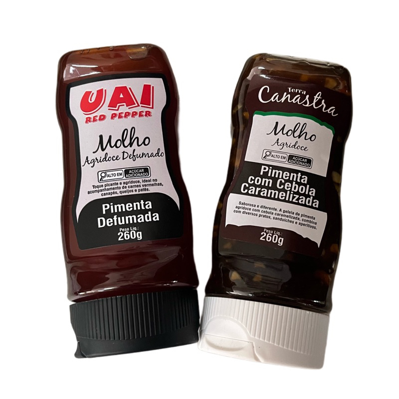 Kit 2 molho/ geleias de pimenta agridoce defumada e cebola caramelizada em Oferta na Shopee