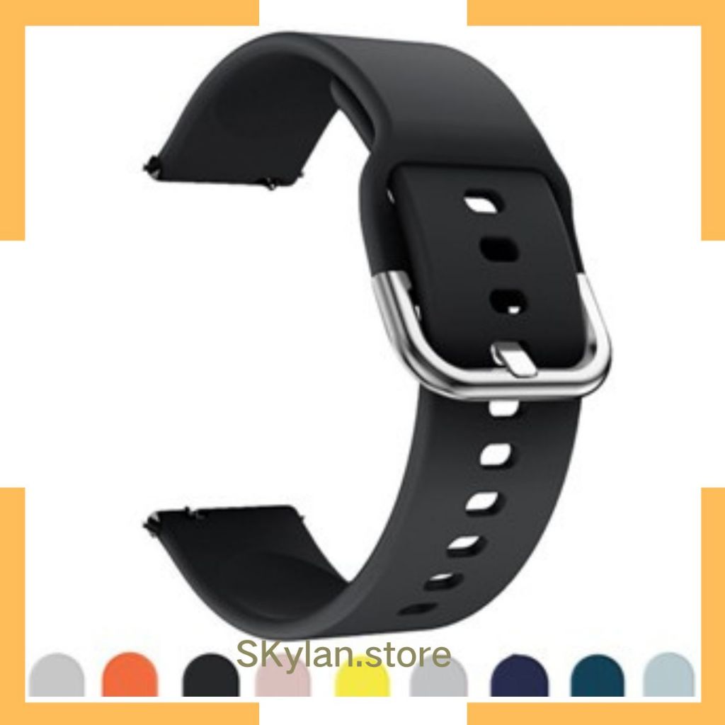 Pulseira Silicone com Fecho de Aço 20MM/22MM comaptivel para Samsung Galaxy Watch3 Active2 GTS3 GTR42/47mmGTR3/PRO