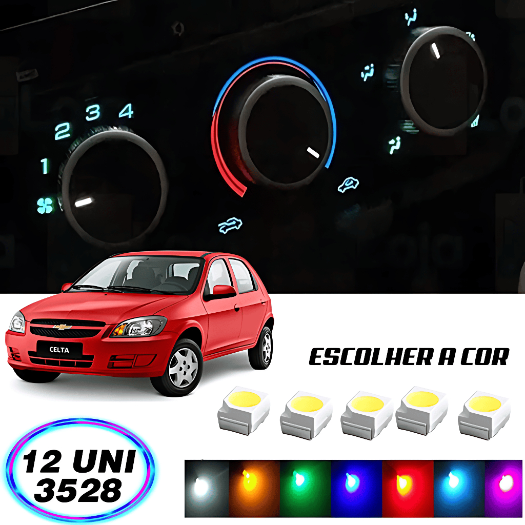 Lâmpada Led Comando De Ar Celta 2012 2013 2014 2015 2016 12 Peças em Oferta na Shopee