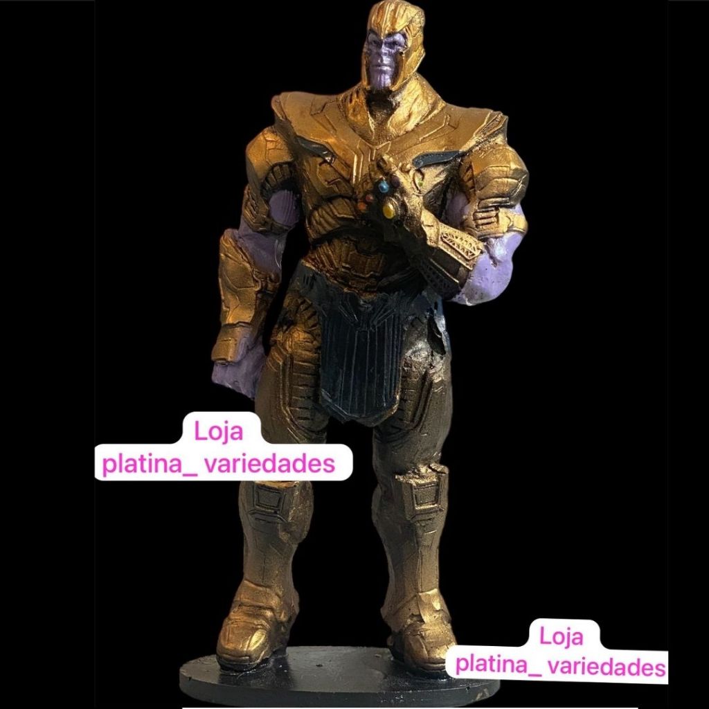 Boneco Estátua Em Resina Thanos Marvel Vingadores Ultimato Em Resina em Oferta na Shopee