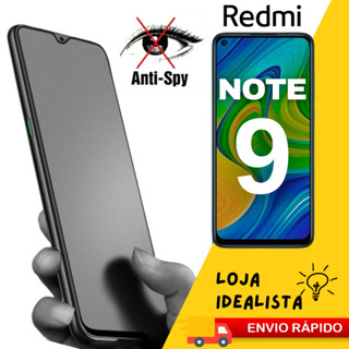 Película Cerâmica Fosca Privacidade 3D 9D P/ Redmi Note 9 Matte Privacy AntiSpy Xiaomi - Envio Imediato