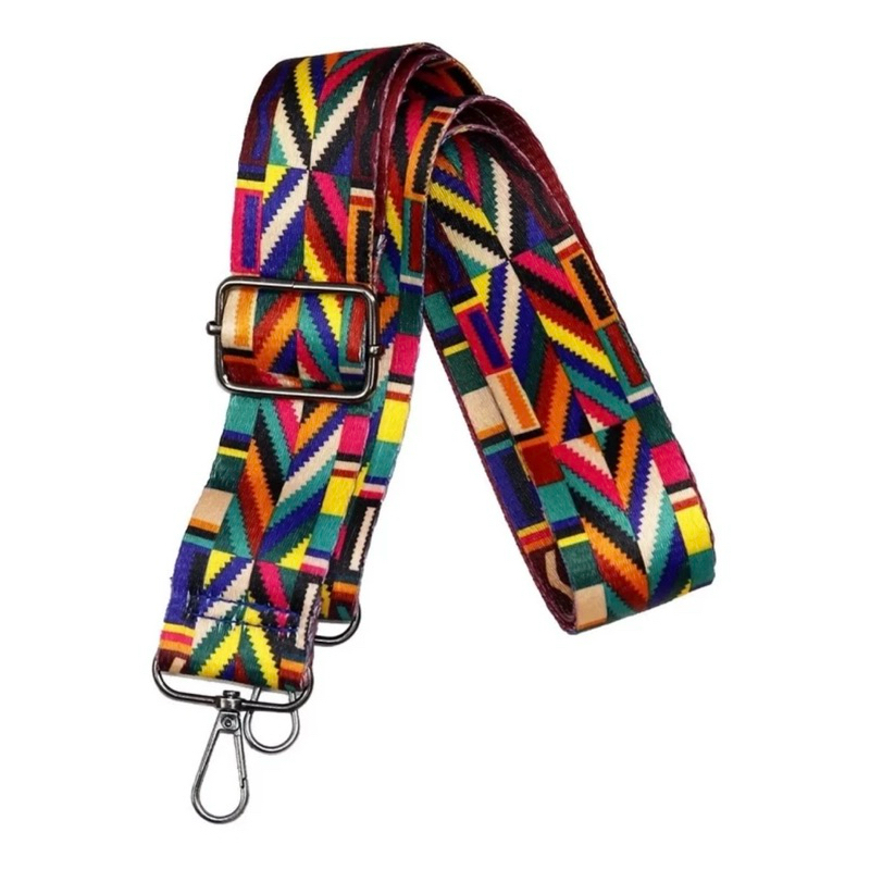 Alça Para Bolsa Transversal Estampada Colorida Moda Tendência