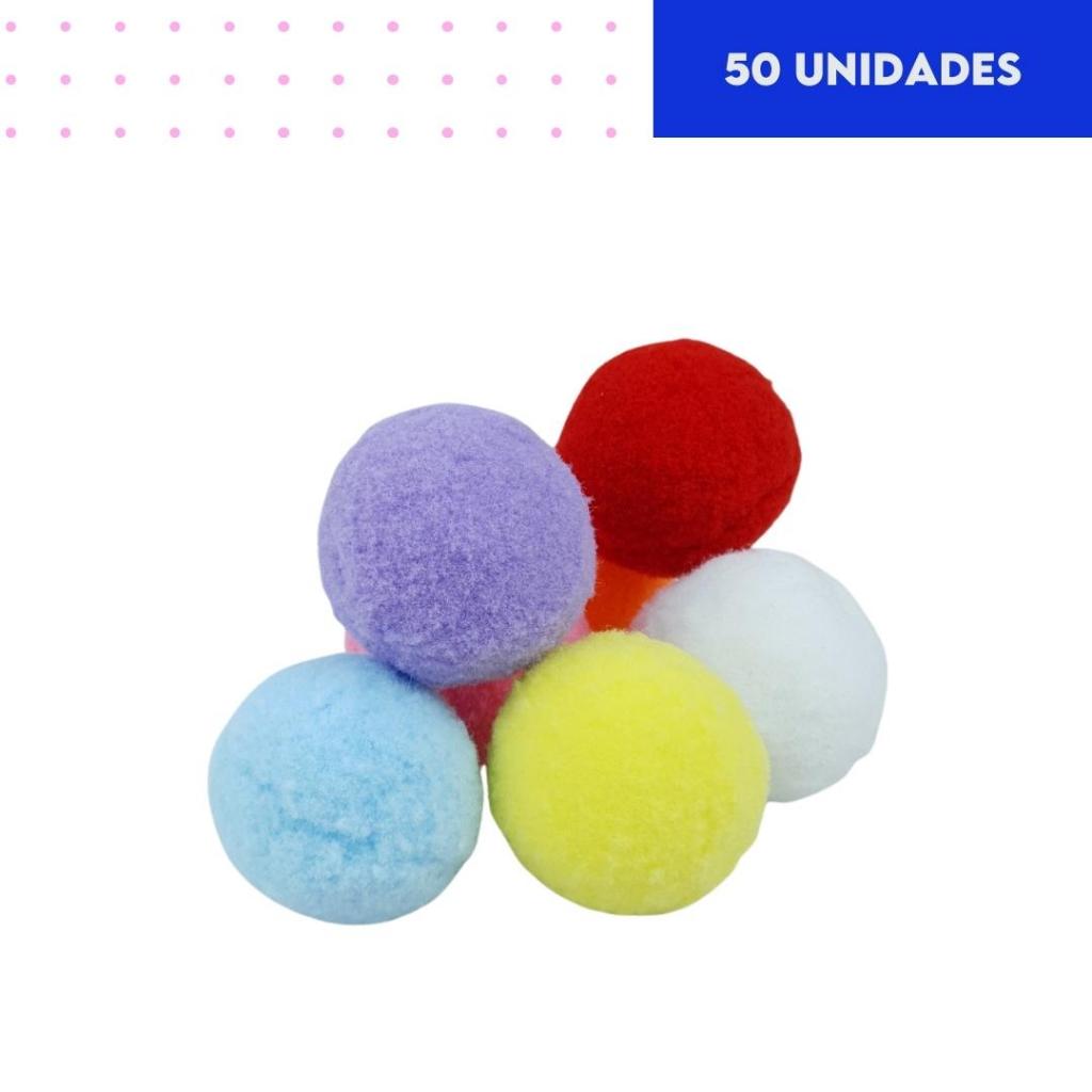 Pompom Mix 40mm - Com 50 Unidades - UMK