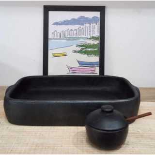 Assadeira Retangular de Barro Capixaba + Pimenteira em Oferta na Shopee