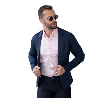 Blazer Slim Masculino 2 Botões Esporte Fino Luxo Elegante estiloso casual Esporte Fino