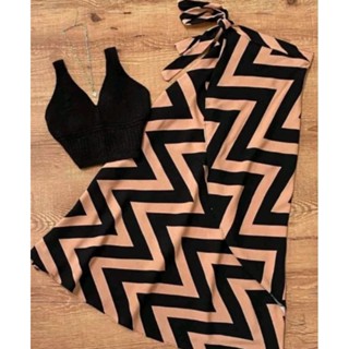 Saia Envelope Transpassada Estilo MID Moda Feminina Tendência Primavera Verão.