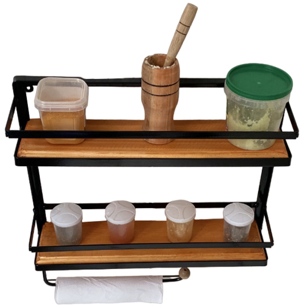 Porta condimentos 2 andares modelo novo com porta papel toalha em Oferta na Shopee