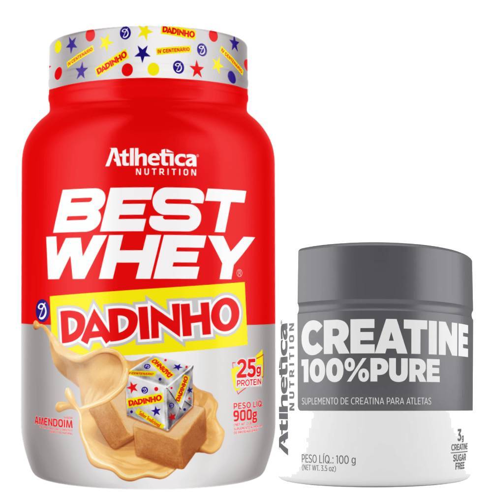 BEST WHEY CONCE 900G+CREATINA 100% 300G-ATLHETICA NUTRITION