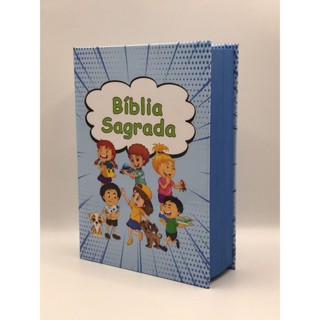 Bíblia Sagrada Tamanho Pequeno Infantil Completa Menininhos em Oferta na Shopee