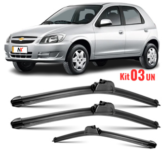 Kit Palheta Limpador Dianteiro + Traseiro Parabrisa Celta 2005 á 2014 em Oferta na Shopee