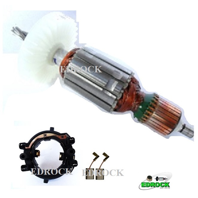 Induzido em 110 Volts + Porta Escova + Escovas de Carvão para Martelete Makita HR 2470