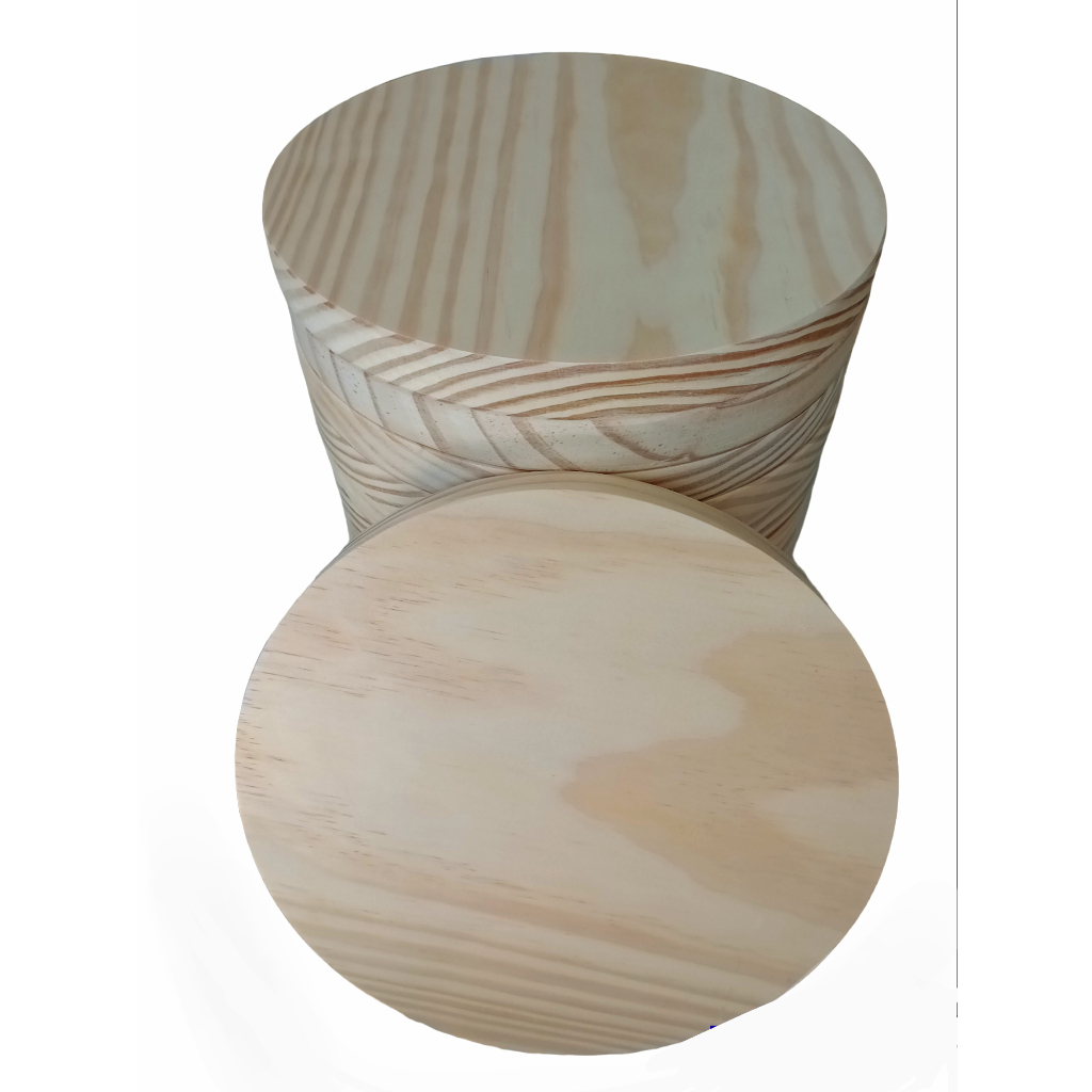 kit 20 un Tabua 6cm Redonda Madeira Natural Pinus Madeira Bolacha Madeira Multiuso