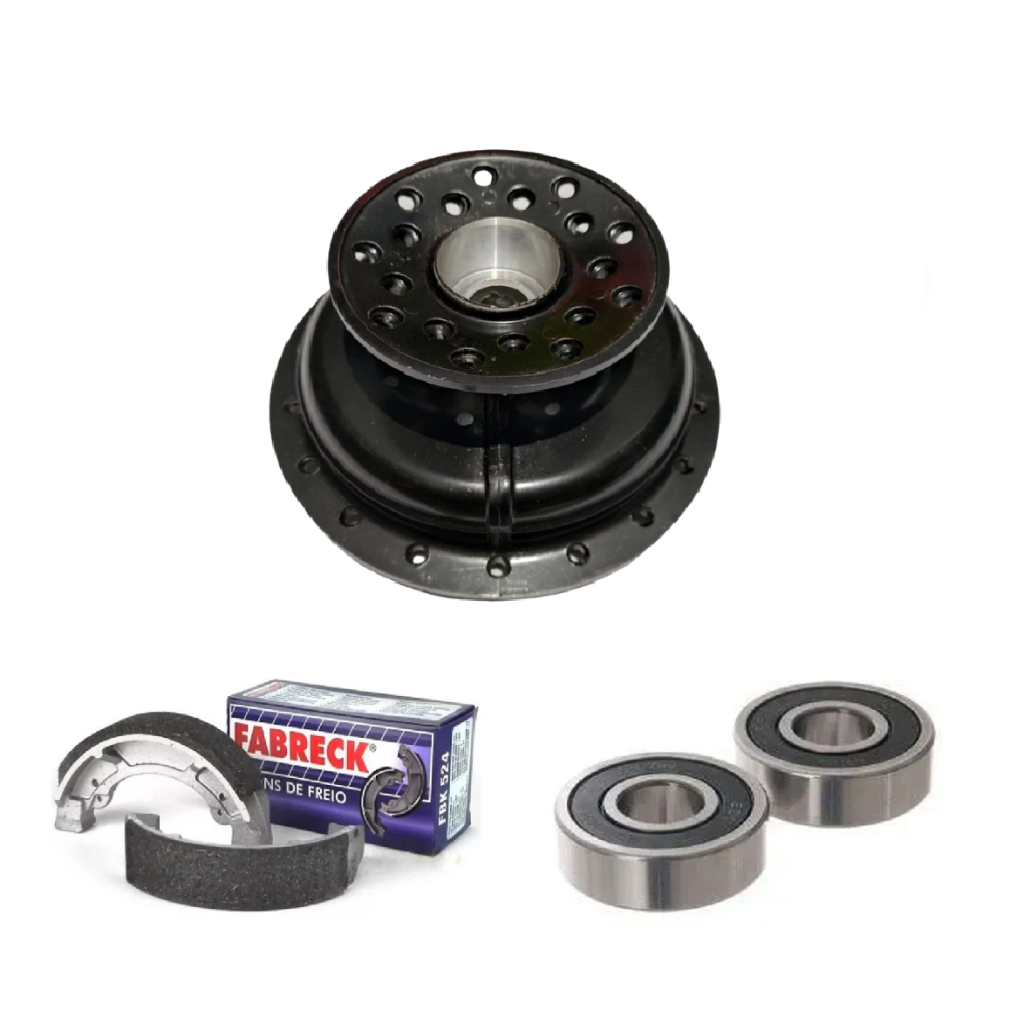 Cubo Dianteiro Freio Tambor Yamaha Dt 180 / Dtn 180 + Rolamento + Patim
