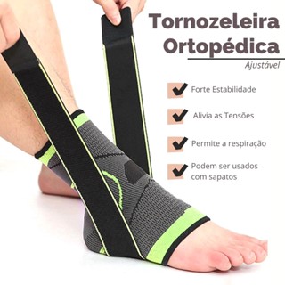 Tornozeleira Unissex Compressão respirável Esportiva Alivia Dor ajustável nylon MBFIT