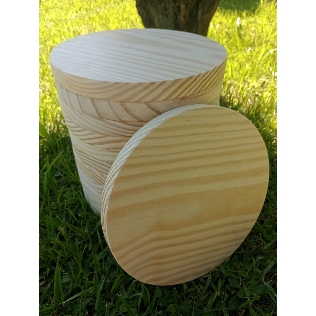 Kit 6un Bolacha Tabua 10cm Madeira Natural Pinus Placa Redonda Madeira Bolacha Madeira Decorativa