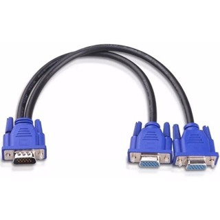 Duplicador Vga 1 Entrada 2 Saídas Cabo Y Vga Macho Fêmea em Oferta na Shopee