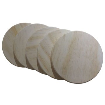 Kit 12un Bolacha Tabua 10cm Madeira Natural Pinus Multiuso Painel Pinus