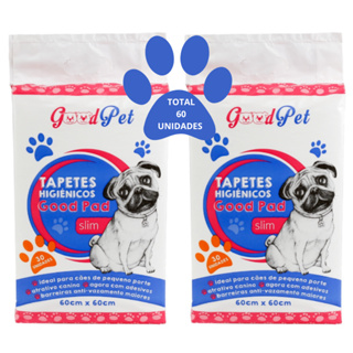 02 Tapete Higiênico Good Pad Cães 60x60 cm Com 30 Un Petlike- Total 60 tapetes em Oferta na Shopee