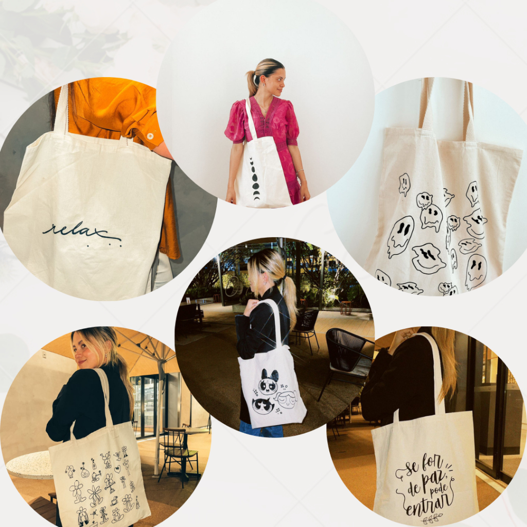 Ecobag Algodão Cru varias estampas sacola ecológica,escola,faculdade, curso,personalizado,brinde,praia,moda,brinde