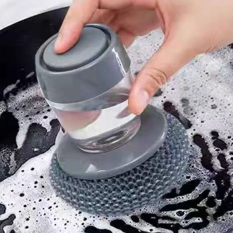 Escova de Louça/Panela De Aço com Dispenser Recipiente para Detergente Fogão Cozinha Limpeza Esponja