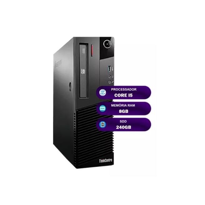 Cpu Lenovo M93 Intel Core I5 8gb Ssd 480gb Wifi Office
