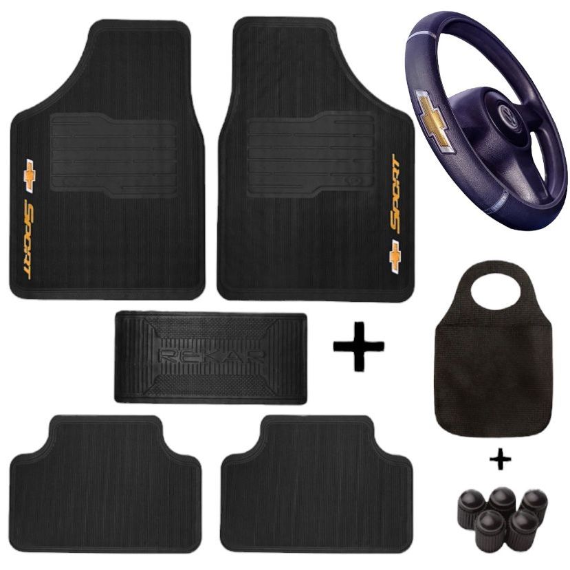 Tapete Carro CHEVROLET Otimizado + Capa Volante Reforçada