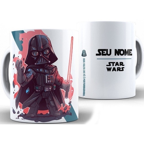 Caneca Star Wars Darth Vader Com Seu Nome Personalizado Presente Aniversário Amigo Secreto Natal HD