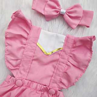 Romper Aurora jardineira temática para mesversario princesa a bela adormecida em Oferta na Shopee