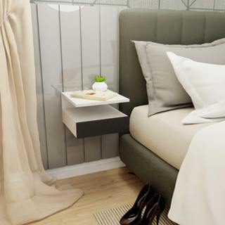 Mesa De Cabeceira Cor Branco E Preto mvd moveis em Oferta na Shopee