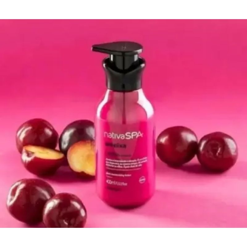 loção hidratante Desodorante corporal nativa spa ameixa 400ml.