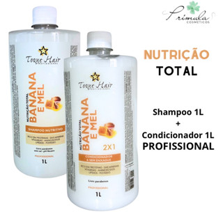 Kit Shampoo 1l + Condicionador 1l Profissional Nutritivo Hidratante Muito Brilho e Maciez Para salão de beleza