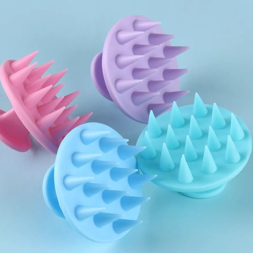 KIT 1/2/3 Peças Escova Massageadora De Silicone Couro Cabeludo - Entrega Pronto em Oferta na Shopee