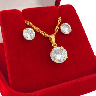 Conjunto Feminino Corrente Brincos Joias Ouro 18k Original