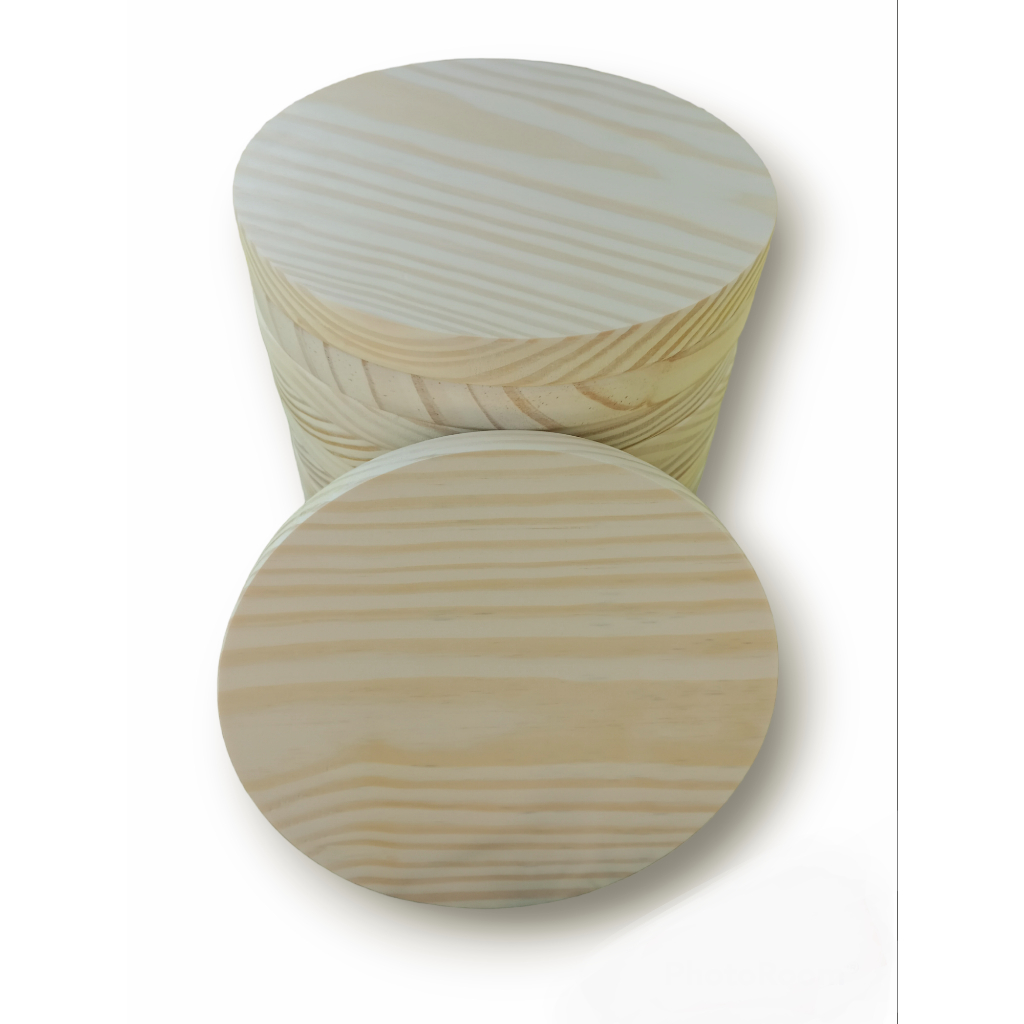 Kit 13un Bolacha Tabua Pinus 10cm Madeira Natural Pinus Multiuso Painel Pinus