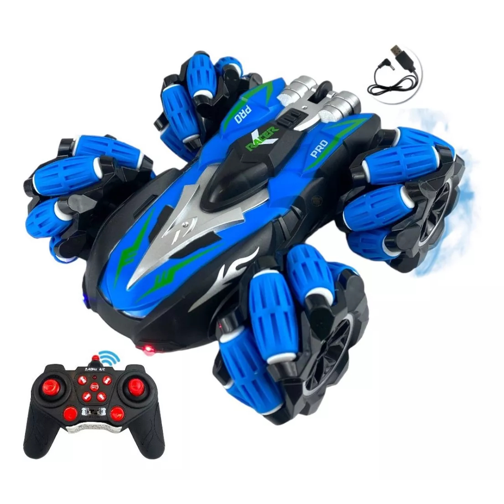 Carrinho Controle Remoto Acrobático Stunt Racing Drift Gira 360