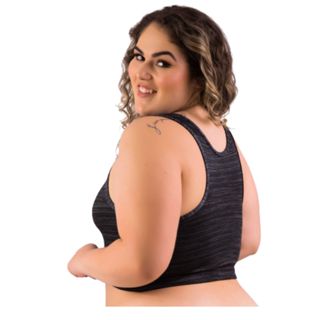 Sutiã top plus Size nadador sem bojo 50 52 54 56 58 60