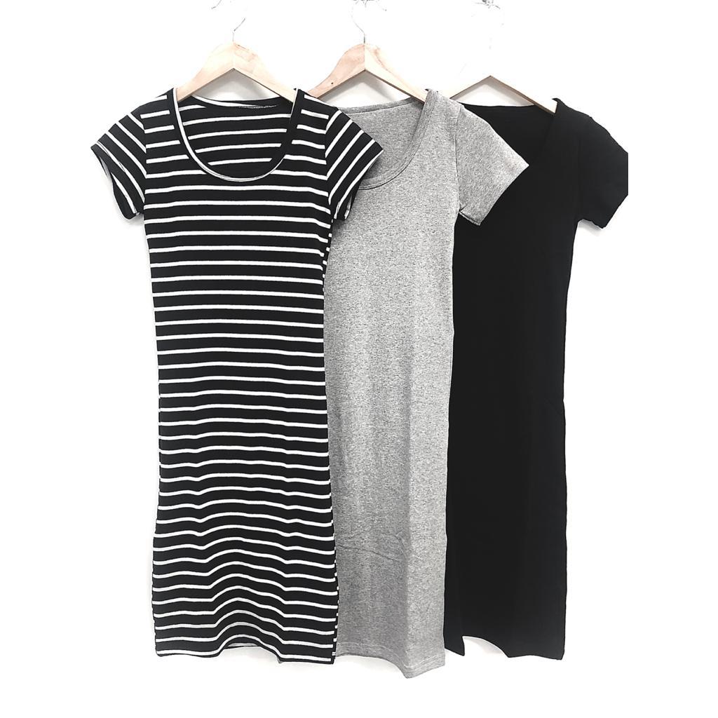 Vestido gestante manga curta ribana 96% algodão 4% elastano em Oferta na Shopee