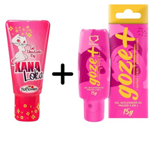 Kit Feminino Gel Excitante Xana loka 15g +  Goze+ Mulher 15g Hot Flowers Sex Shop