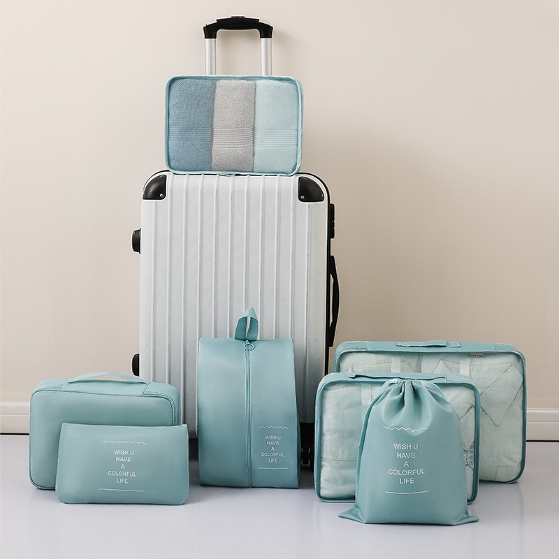 Kit 7 Pecas Bolsa Organizadoras Para Mala Roupas Bagagem Viagem