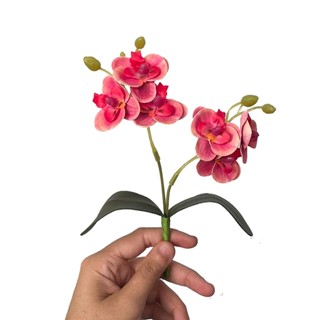 Haste Mini Orquidea de silicone Para Decoração De Casa Montagem De Arranjos Artificiais