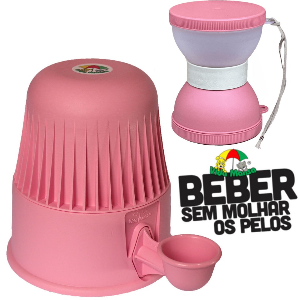 Bebedouro Vida Mansa 2 litros + Lancheira Especial Pet Passeio - Para Cães e Gatos de pelo longo