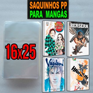 Saquinhos para Mangás e HQs 16x25 - Saquinhos PP Polipropileno Mangá e HQ - 10, 25, 50 e 100 unidades em Oferta na Shopee