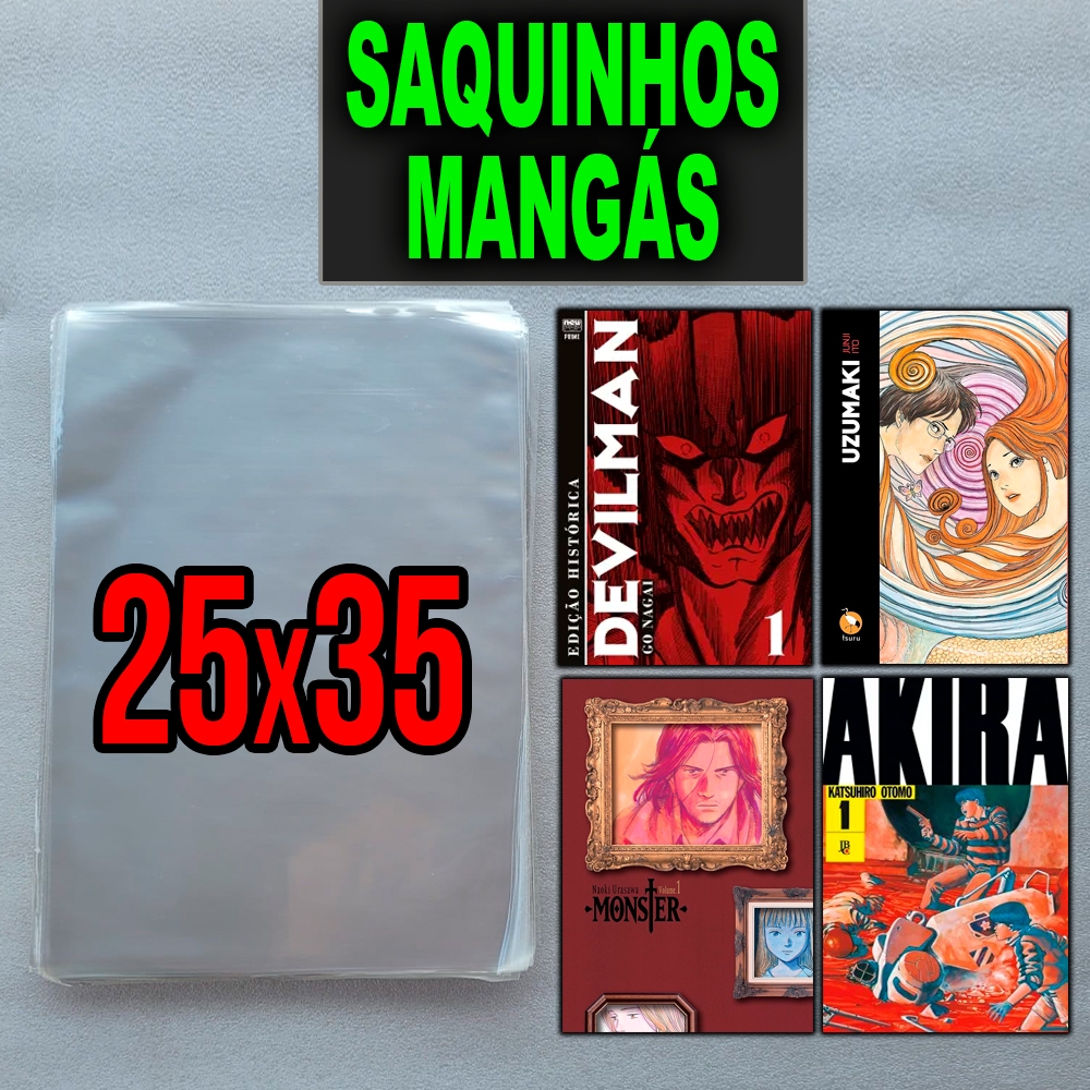 Saquinhos de Polipropileno 25x35 para Mangás e HQ's - 13, 25 e 50 Unidades em Oferta na Shopee